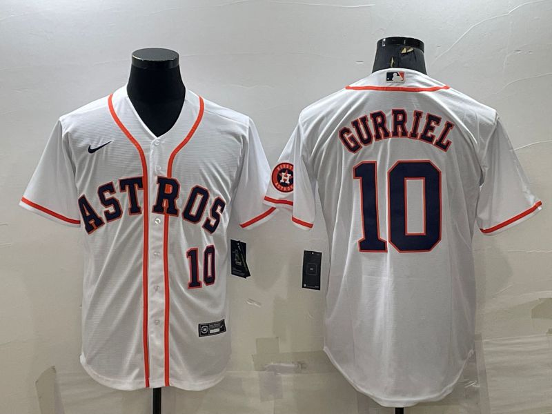 Men Houston Astros #10 Gurriel White Game Nike 2022 MLB Jersey1